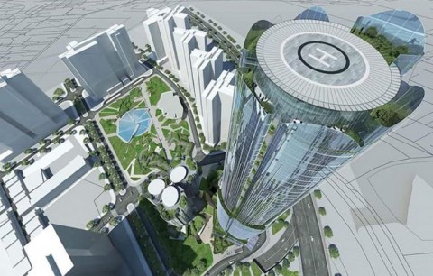 Thiết kế chính thức của khách sạn Hyatt Saigon, tháp 69 tầng nằm trong tổ hợp Eco-green SG, quận 7.