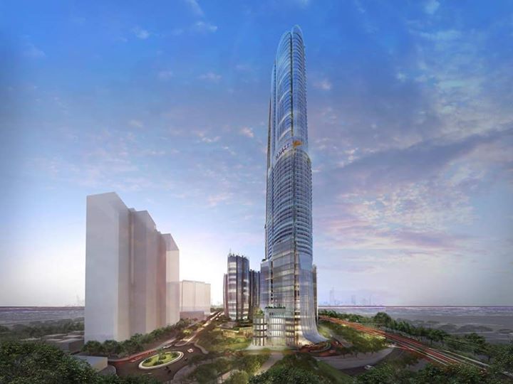 Thiết kế chính thức của khách sạn Hyatt Saigon, tháp 69 tầng nằm trong tổ hợp Eco-green SG, quận 7. Dự kiến khởi công quý 2 năm nay.